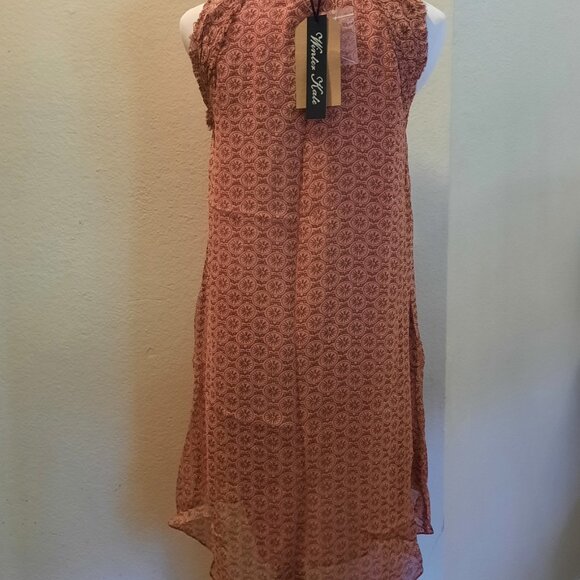 Winter Kate Silk Chiffon Padma Pink Crinkle Dress XS NWT - Picture 3 of 7